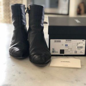 CHANEL CC Leather Boots